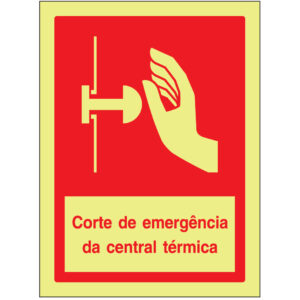 SINAL DE CONTRA INCÊNDIO - CORTE DE EMERGÊNCIA DA CENTRAL TÉRMICA (C571) - Contra Incêndio - Sinalização