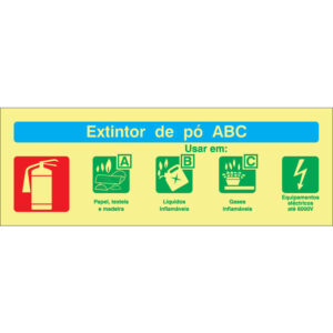 SINAL DE CONTRA INCÊNDIO - EXTINTOR DE ABC (C603) - Contra Incêndio - Sinalização