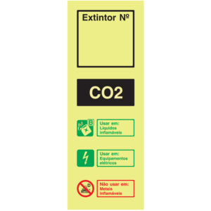 SINAL DE CONTRA INCÊNDIO - EXTINTOR DE CO2 (C630) - Contra Incêndio - Sinalização