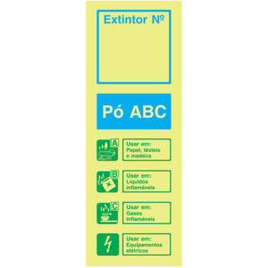 SINAL DE CONTRA INCÊNDIO - EXTINTOR DE ABC (C631) - Contra Incêndio - Sinalização