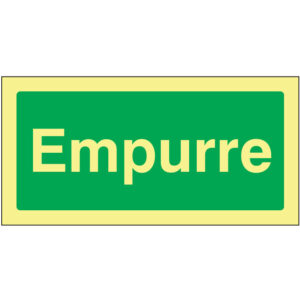 SINAL DE EMERGÊNCIA - EMPURRE (E102) - Emergência - Sinalização