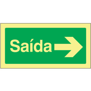 SINAL DE EMERGÊNCIA - SAÍDA À DIREITA (E110) - Emergência - Sinalização