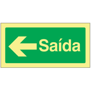 SINAL DE EMERGÊNCIA - SAÍDA À ESQUERDA (E111) - Emergência - Sinalização