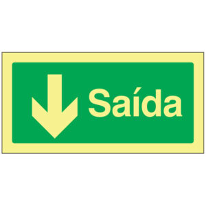 SINAL DE EMERGÊNCIA - SAÍDA PARA BAIXO (E112) - Emergência - Sinalização