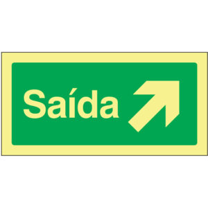 SINAL DE EMERGÊNCIA - SAÍDA PARA CIMA À DIREITA (E116) - Emergência - Sinalização