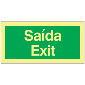 SINAL DE EMERGÊNCIA - SAÍDA / EXIT (E126) - Emergência - Sinalização