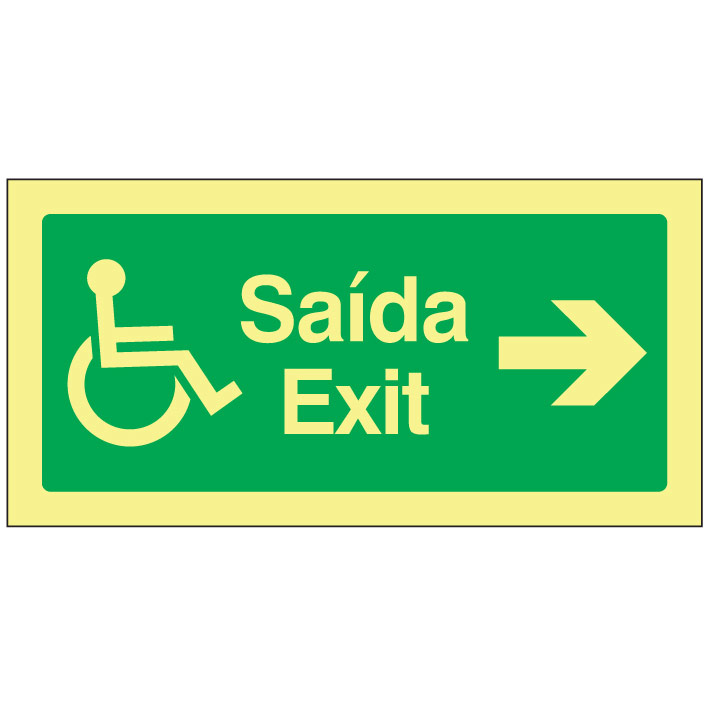SINAL DE EMERG NCIA VIA DE SA DA PARA A DIREITA PARA PESSOAS COM 