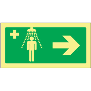 SINAL DE EMERGÊNCIA - CHUVEIRO DE ENERGÊNCIA À DIREITA (E197) - Emergência - Sinalização