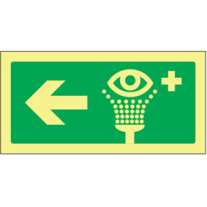 SINAL DE EMERGÊNCIA - LAVA-OLHOS DE ENERGÊNCIA À ESQUERDA (E202) - Emergência - Sinalização
