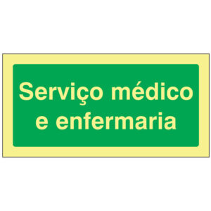 SINAL DE EMERGÊNCIA - SERVIÇO MÉDICO E ENFERMARIA (E209) - Emergência - Sinalização