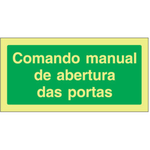 SINAL DE EMERGÊNCIA - COMANDO MANUAL DE ABERTURA DAS PORTAS (E221) - Emergência - Sinalização