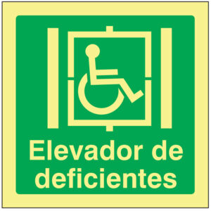 SINAL DE EMERGÊNCIA -ELEVADOR PESSOAS COM MOBILIDADE CONDICIONADA (E414) - Emergência - Sinalização