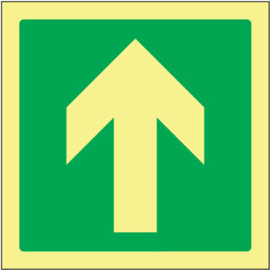 SINAL DE EMERGÊNCIA - VIA DE EVACUAÇÃO PARA CIMA (E429) - Emergência - Sinalização