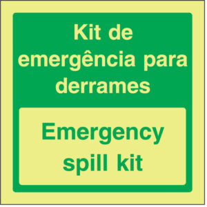 SINAL DE EMERGÊNCIA - KIT DE EMERGÊNCIA PARA DERRAMES (E446) - Emergência - Sinalização