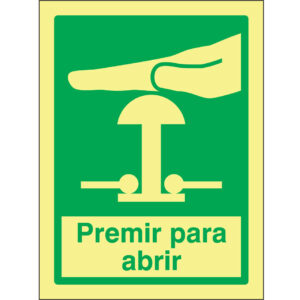 SINAL DE EMERGÊNCIA - BOTÃO DE PARAGEM DE EMERGÊNCIA / PREMIR PARA ABRIR (E512) - Emergência - Sinalização