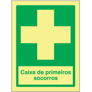 SINAL DE EMERGÊNCIA - CAIXA DE PRIMEIROS SOCORROS (E522) - Emergência - Sinalização