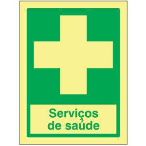 SINAL DE EMERGÊNCIA - SERVIÇOS DE SAÚDE (E523) - Emergência - Sinalização