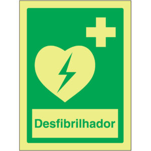 SINAL DE EMERGÊNCIA - DESFIBRILHADOR (E535) - Emergência - Sinalização