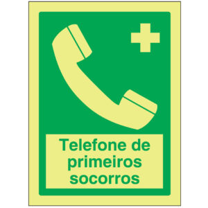 SINAL DE EMERGÊNCIA - TELEFONE DE PRIMEIROS SOCORROS (E539) - Emergência - Sinalização