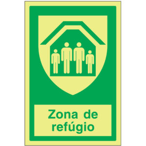 SINAL DE EMERGÊNCIA - ZONA DE REFÚGIO (E620) - Emergência - Sinalização