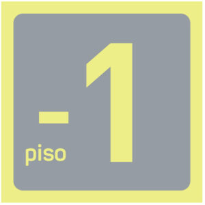SINAL DE IDENTIFICAÇÃO DE ESPAÇOS - PISO -1 (F100) - Identificação de Espaços - Sinalização
