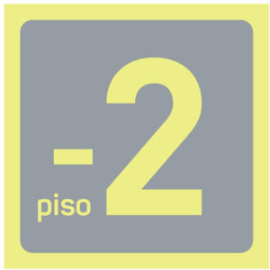 SINAL DE IDENTIFICAÇÃO DE ESPAÇOS - PISO -2 (F101) - Identificação de Espaços - Sinalização