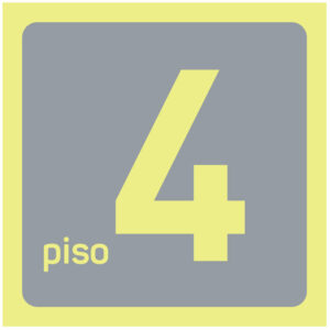 SINAL DE IDENTIFICAÇÃO DE ESPAÇOS - PISO 4 (F106) - Identificação de Espaços - Sinalização