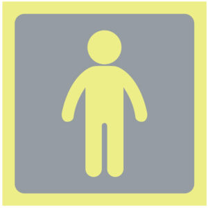 SINAL DE IDENTIFICAÇÃO DE ESPAÇOS - INSTALAÇÕES SANTÁRIAS MASCULINAS (F108) - Identificação de Espaços - Sinalização