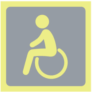 SINAL DE IDENTIFICAÇÃO DE ESPAÇOS - INSTALAÇÕES SANTÁRIAS PARA UTILIZADOSRES COM MOBILIDADE CONDICIONADA (F111) - Identificação de Espaços - Sinalização