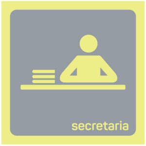 SINAL DE IDENTIFICAÇÃO DE ESPAÇOS - SECRETARIA (F128) - Identificação de Espaços - Sinalização