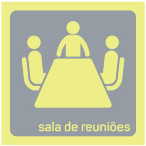 SINAL DE IDENTIFICAÇÃO DE ESPAÇOS - SALA DE REUNIÃO (F130) - Identificação de Espaços - Sinalização