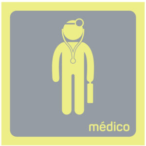 SINAL DE IDENTIFICAÇÃO DE ESPAÇOS - MÉDICO (F134) - Identificação de Espaços - Sinalização