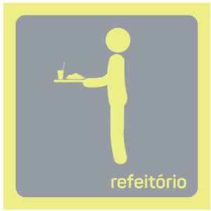 SINAL DE IDENTIFICAÇÃO DE ESPAÇOS - REFEITÓRIO (F135) - Identificação de Espaços - Sinalização