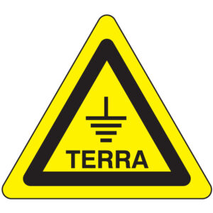 SINAL DE PERIGO - LIGAÇÃO À TERRA (G0407) - Perigo - Sinalização