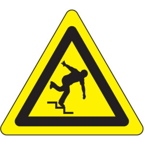 SINAL DE PERIGO - DE TROPEÇAR NA ESCADA (G0414) - Perigo - Sinalização