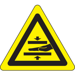 SINAL DE PERIGO - ESMAGAMENTO POR PRENSA (G0429) - Perigo - Sinalização