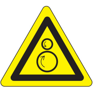 SINAL DE PERIGO - MÁQUINA COM PEÇAS GIRATÓRIAS (G0455) - Perigo - Sinalização