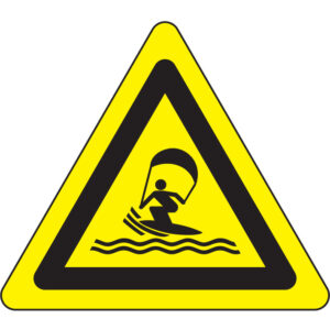 SINAL DE PERIGO - ZONA DE PRÁTICA DE KITE SURFING (G0468) - Perigo - Sinalização