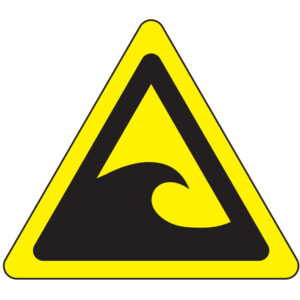 SINAL DE PERIGO - ZONA DE RISCO DE TSUNAMI (G0471) - Perigo - Sinalização