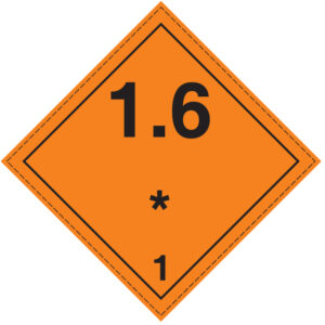 SINAL DE PERIGO - ARTIGOS EXTREMAMENTE INSENSÍVEIS SEM PERIGO DE EXPLOSÃO EM MASSA - CLASSE 1 (G0903) - Perigo - Sinalização