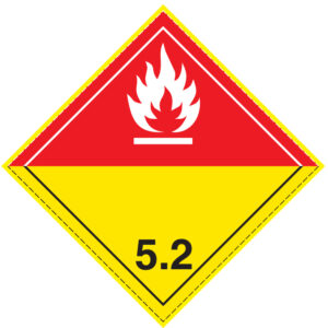 SINAL DE PERIGO - PERÓXIDOS ORGÂNICOS - CLASSE 5 (G0942) - Perigo - Sinalização