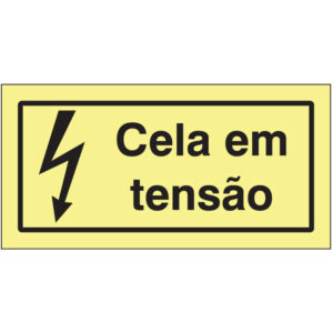 SINAL DE PERIGO - CELA EM TENSÃO (G101) - Perigo - Sinalização