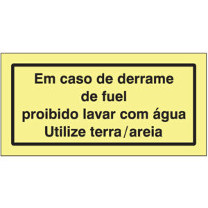 SINAL DE PERIGO - INSTRUÇÕES EM CASO DE DERRAME (G104) - Perigo - Sinalização