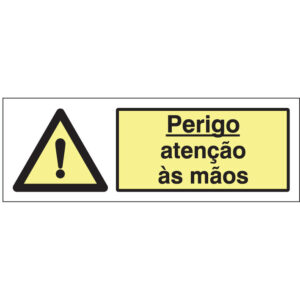 SINAL DE PERIGO - ATENÇÃO ÀS MÃOS (G207) - Perigo - Sinalização