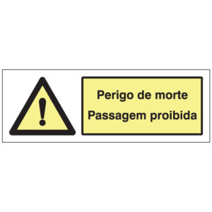 SINAL DE PERIGO - MORTE / PASSAGEM PROIBIDA (G209) - Perigo - Sinalização