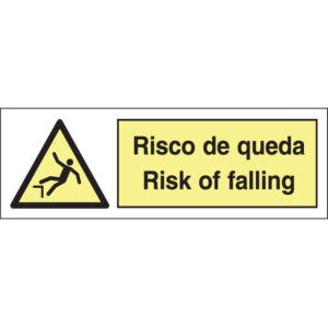 SINAL DE PERIGO - RISCO DE QUEDA / RISK OF FALLING (G227) - Perigo - Sinalização