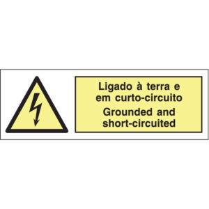 SINAL DE PERIGO - LIGADO À TERRA E EM CURTO-CIRCUITO (G229) - Perigo - Sinalização