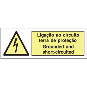 SINAL DE PERIGO - LIGAÇÃO AO CIRCUITO TERRA DE PROTEÇÃO (G230) - Perigo - Sinalização