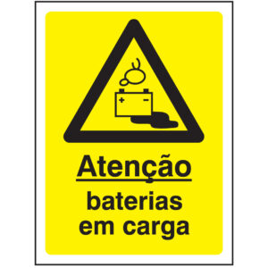 SINAL DE PERIGO - ATENÇÃO BATERIAS EM CARGA (G516) - Perigo - Sinalização