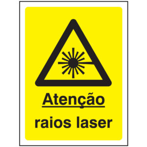 SINAL DE PERIGO - ATENÇÃO RAIOS LASER (G520) - Perigo - Sinalização
